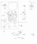 Engine Sump Camshaft Oil Filter Dipstick Tube Diagram and Parts List for 305777-0113-E1  Briggs and Stratton Engine